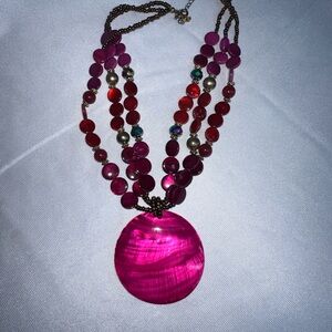 Women’s 18” Magenta Pendant Necklace
